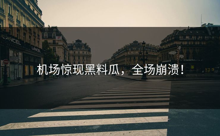 机场惊现黑料瓜，全场崩溃！