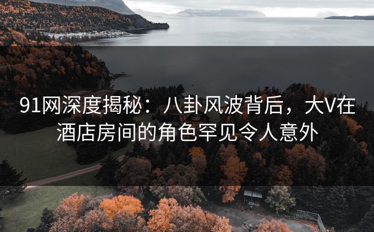 91网深度揭秘：八卦风波背后，大V在酒店房间的角色罕见令人意外