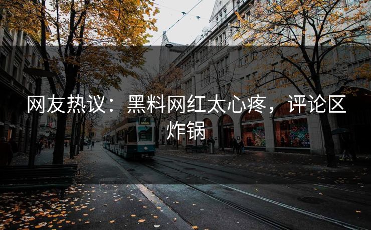 网友热议：黑料网红太心疼，评论区炸锅