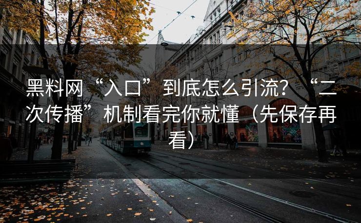 黑料网“入口”到底怎么引流？“二次传播”机制看完你就懂（先保存再看）